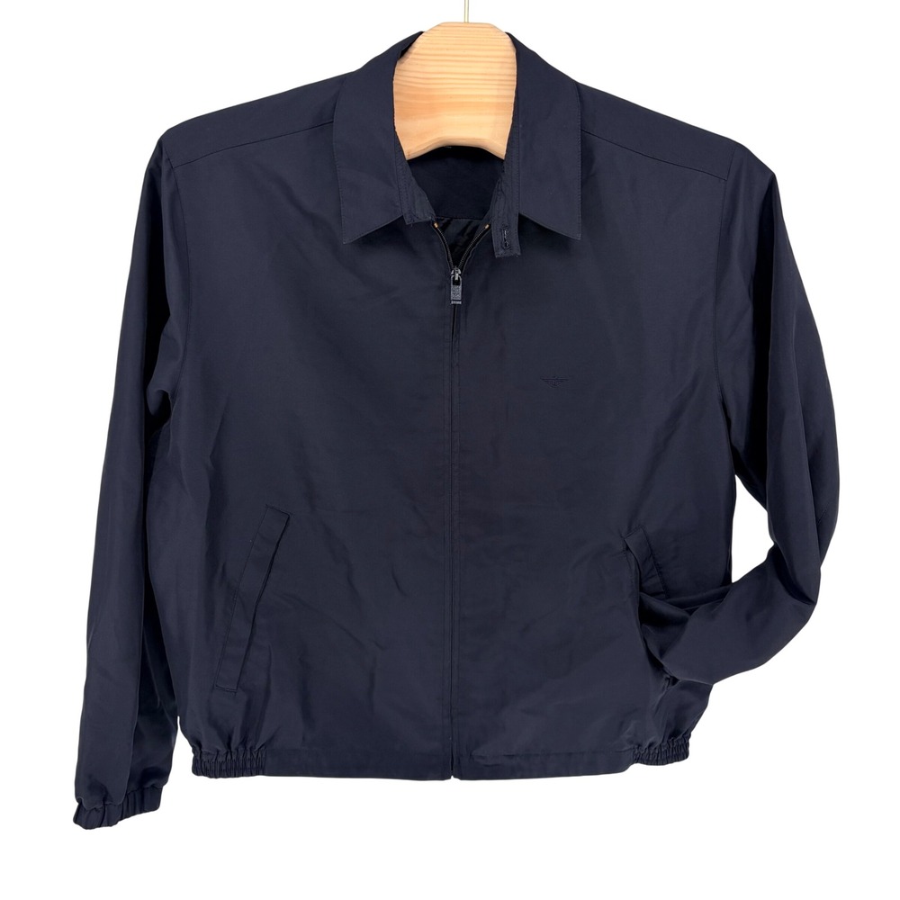 Dockers Harrington Jacket XL Navy Blue Full Zip Lightweight Windbreaker 043304